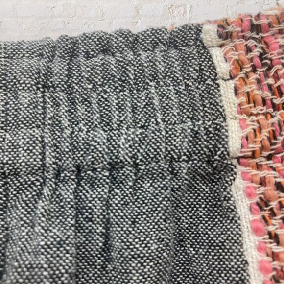 Tory Burch Ankle Pants Size 0 Tweed Striped High Waist Tapered Leg Cotton - Picture 9 of 14